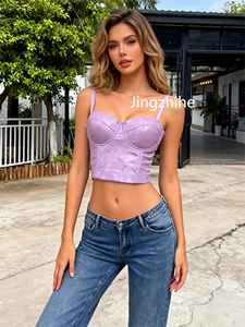 Top bustier court à imprimé peau de serpent en polyester OEM ODM pour femmes Vêtements d'extérieur <span class=keywords><strong>Moda</strong></span> Mujer - Product Image 4