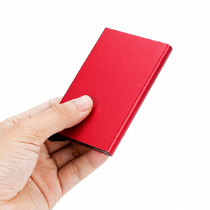 Tarjetero Inteligente Ultrafino de Aluminio de 1 cm con Bloqueo RFID y Acceso Rápido para Tarjetas, Directo de Fábrica, Ideal para Regalos Empresariales y Promociones - Product Image 1