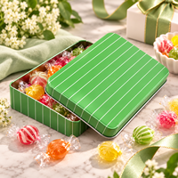 Boîte à biscuits rectangulaire personnalisée en sublimation avec couvercle, boîte à crayons en métal, boîte cadeau