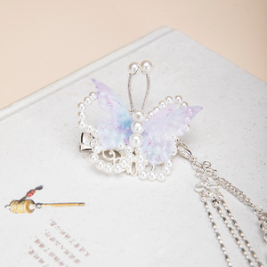 Accesorios para el cabello Hanfu, pinzas para el cabello etéreas, adornos para el cabello de estilo antiguo, horquillas con forma de mariposa, adornos para la frente y cejas - Product Image 3