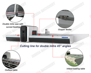 Machine à scier automatique pour profilés en aluminium <span class=keywords><strong>et</strong></span> en PVC, centre CNC, coupe à double <span class=keywords><strong>onglet</strong></span> à 45 degrés - Product Image 2
