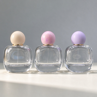 Vente directe d'usine, flacons de parfum en verre plats de haute qualité de 100 ml avec bouchons et boîte d'emballage