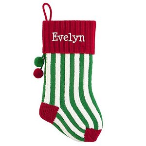 Chaussettes <span class=keywords><strong>de</strong></span> Noël tricotées vertes et rouges à motif <span class=keywords><strong>de</strong></span> rayures simples personnalisées - Product Image 5