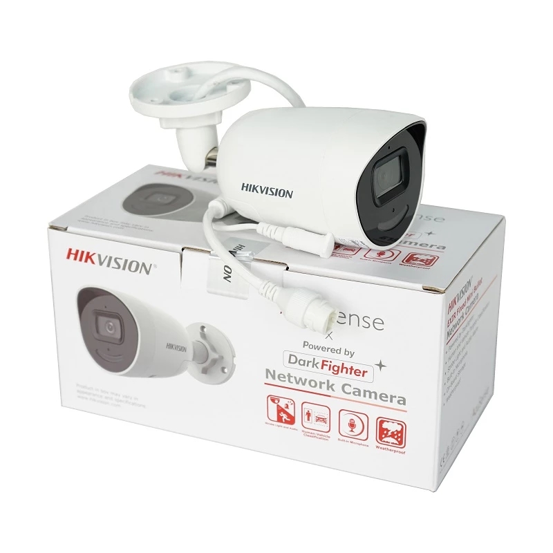 Hik DS-2CD2086G2-IU/SL 4K 8MP CCTV IP Camera AcuSense Strobe Light and Audible Warning Fixed Bullet Network Camera