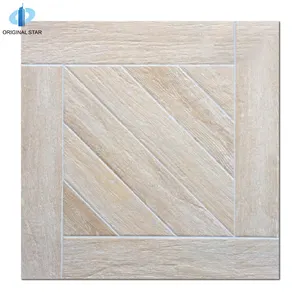 Rustic Wooden Tiles Non Slip Floor Tiles Texture 400x400mm Wood Look Tiles With Matte Finished