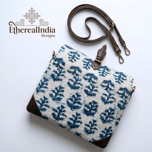 Handcrafted Blue Block Print Bag Cotton Rug Fabric Tablet Case for Women Bulk Export Supplier India - Product Image 6