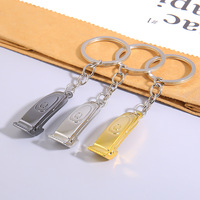Cadeau promotionnel pour salons de beauté et de coiffure : Pendentif porte-clés en alliage de zinc, motif tondeuse, ciseaux de barbier et tondeuse électrique