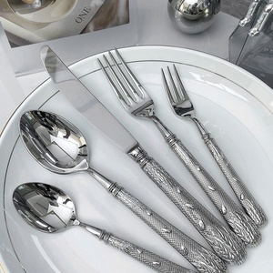 <span class=keywords><strong>6</strong></span>-Mảnh Bạc Thiết Lập Flatware Dao Kéo Thiết Lập Bền Thép Không Gỉ Bộ Đồ Ăn Trong Thiết Kế Tiện Dụng Nhà Bếp Đồ Dùng Bộ - Product Image 3