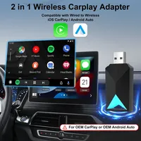2025 5G WIFI Carplay USB Android Auto GPS 2in1 Dongle intelligent pour iPhone VW Volvo Benz MG Kia Chery