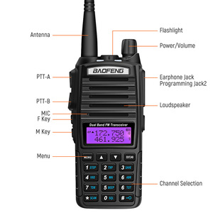 Baofeng UV-82 8W công suất cao cầm tay gmrs Walkie-Talkie Analog hai chiều VHF <span class=keywords><strong>UHF</strong></span> đài phát thanh FM điều chế VOX 10km chạy - Product Image 6