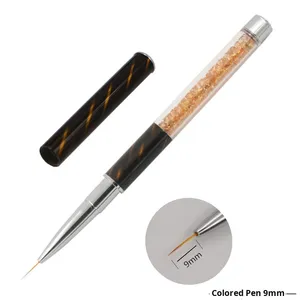 Ensemble de pinceaux à ongles Kolinsky pour nail art, pinceau plat pour ombrage et liner, pinceau acrylique avec couvercle, poils synthétiques pour la décoration au gel - Product Image 4