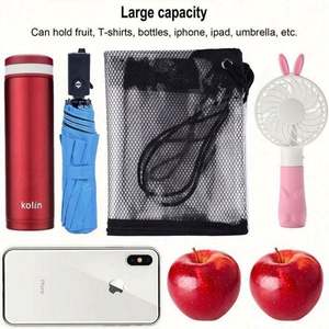 Sac à dos de sport en PVC transparent avec cordon de serrage, logo personnalisé imprimé, poche en maille imperméable et fermeture éclair – Vente en gros à prix réduit - Product Image 5