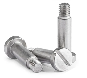 Vis à tête fraisée à fente en acier inoxydable de haute précision, galvanisée, M8 1/4-20, avec épaule, jeu de vis à tête ronde - Product Image 1