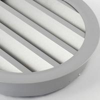 Grille de ventilation murale circulaire moderne en aluminium moulé sous pression, extérieure, résistante aux intempéries, avec moustiquaire