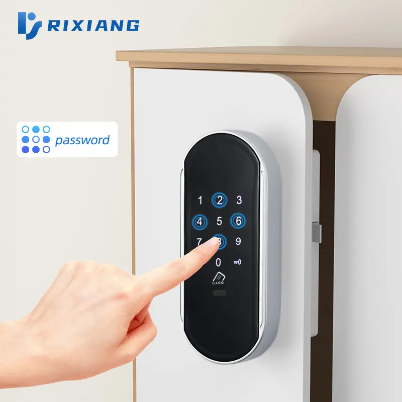 Digital Smart Door Safety Cabinet Zinc Alloy TouchScreen Protection Wardrobes sliding doors Drawers Password Lock