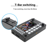 JJTS Diffusion Live Stream Commutateur vidéo sans couture 4 canaux HDM1 Live Streaming HDMI Quad Mini Mixer pour la diffusion TV