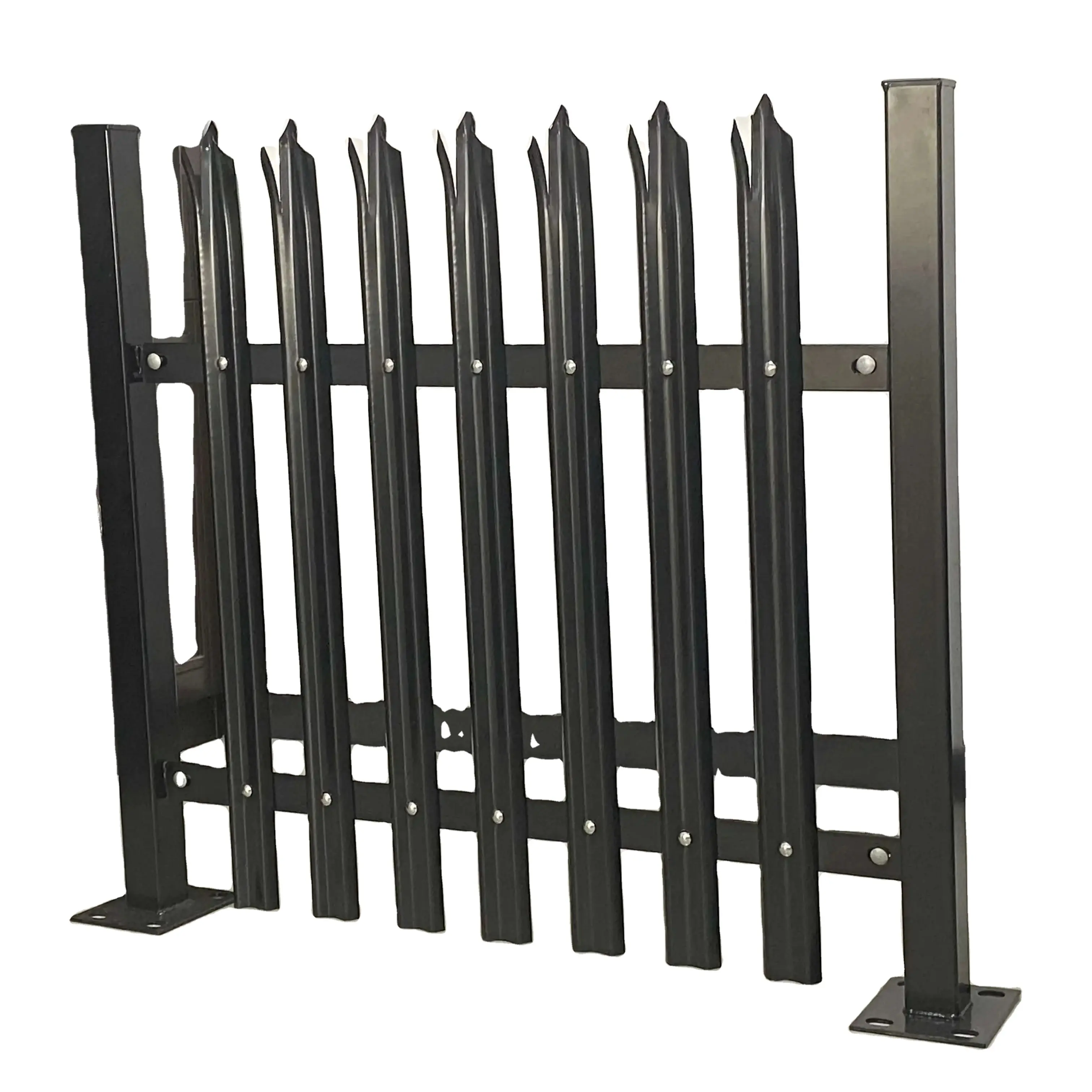 Euro Palisade Fence Designs Tripe Powder Coated Steel Euro Style Fence Standard Palisade Fence