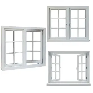 NFRC Standard Deluxe Doppelglase gehärtetes Glas Aluminium französisches Kammelfenster für BBQ-Design