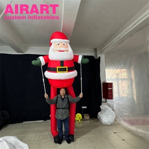 Babbo Natale Gonfiabile a Forma di Marionetta Alta 3 Metri, Controllato da Persona, per Parate Natalizie e Eventi di <span class=keywords><strong>Strada</strong></span> - Product Image 6