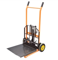 Mini chariot élévateur à fourche 200kg puissance empileur hydraulique transpalette chariot manuel adapté à la petite plate-forme domestique