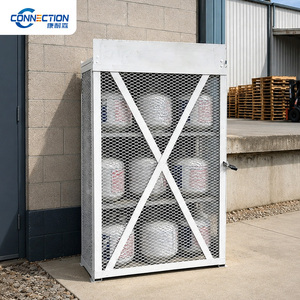 Casier <span class=keywords><strong>de</strong></span> sécurité pour propane toutes saisons avec structure en maille ventilée, cadre en acier robuste et porte verrouillable pour le stockage extérieur des bouteilles <span class=keywords><strong>de</strong></span> <span class=keywords><strong>gaz</strong></span> - Product Image 2
