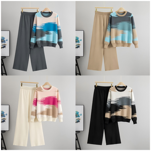 Nuovo Completo Autunno Inverno Elegante Casual da <span class=keywords><strong>Donna</strong></span> in <span class=keywords><strong>Viscosa</strong></span> con Collo alla Coreana Sopra il Ginocchio - Product Image 2