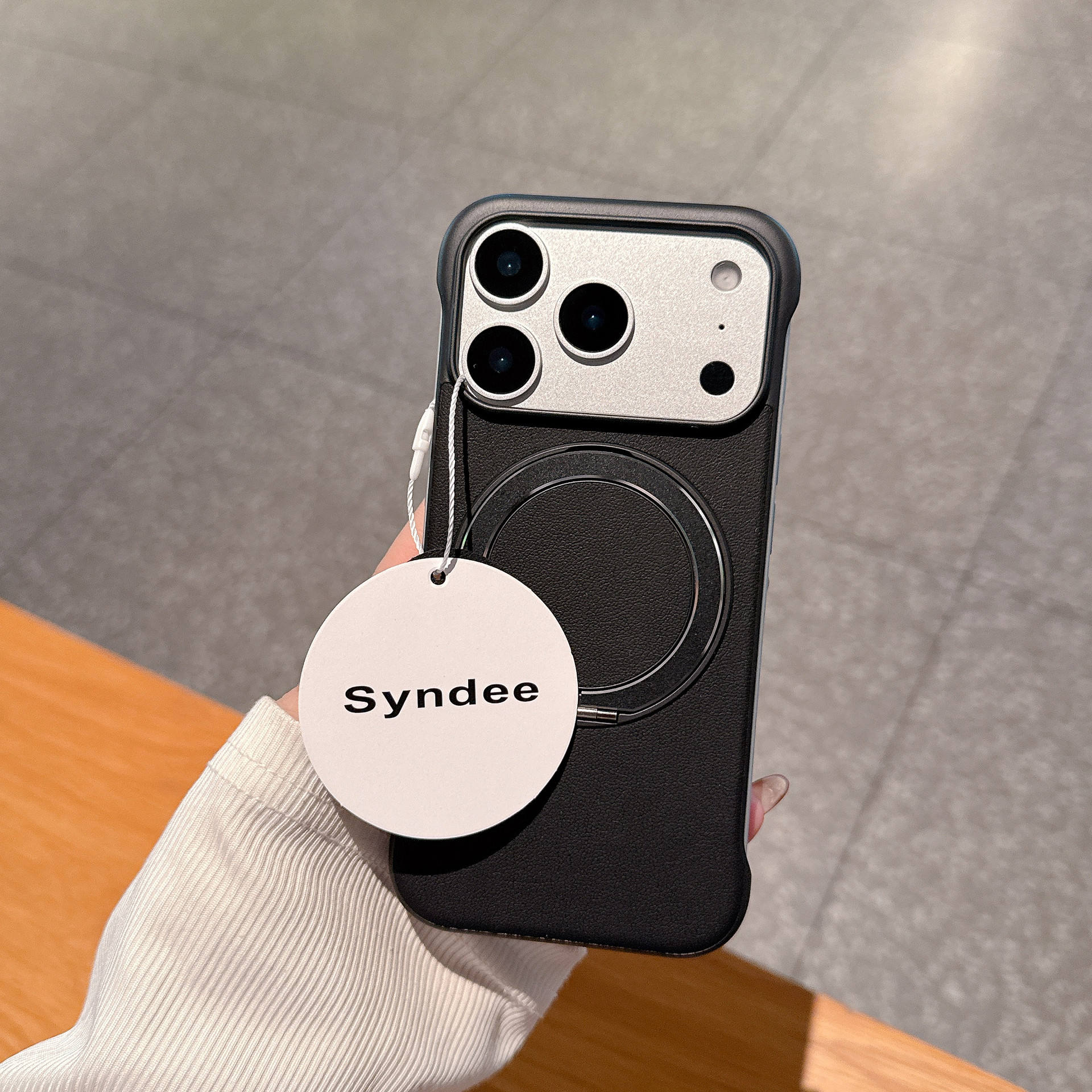 Coque de support de peau sans cadre-noir