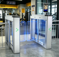 Puertas Correderas de Acero Inoxidable con Sensor Infrarrojo Anticolisión, Antiseguimiento e Impermeables para Edificios de Oficinas de Alta Gama