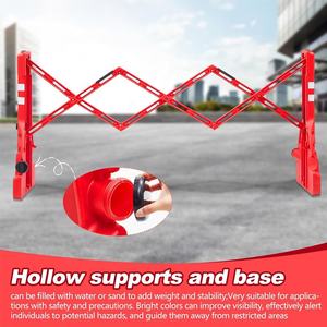 Barrière avec bande réfléchissante d'avertissement, barrière de circulation en plastique extensible, barrière de contrô<span class=keywords><strong>le</strong></span> des foules, barrière de passage pour marquage routier, stationnement de voitures - Product Image 4