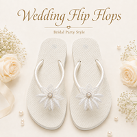 Tongs de mariage personnalisées avec logo, faites à la main, DIY, pantoufles de fête nuptiale, sandales à fleurs personnalisées pour cadeaux de mariage, vente en gros