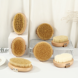 <span class=keywords><strong>Brosse</strong></span> corporelle exfoliante Jarnier avec logo personnalisé, 100 % <span class=keywords><strong>naturelle</strong></span>, en soies de sisal végétaliennes, manche en bambou, <span class=keywords><strong>pour</strong></span> massage sous la douche, utilisation humide ou sèche - Product Image 3
