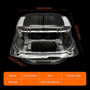 Caja de hamburguesas de calidad alimentaria de fábrica de China, contenedor para llevar, caja de hamburguesas personalizada PET transparente - Product Image 5