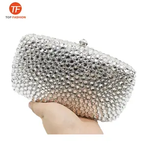 Factory wholesales Expensive Women Evening Bags Crystal Clutches with Spikes Ladies Formal Diamond Purse