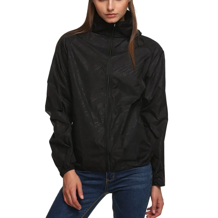 Rüzgara dayanıklı erkek kadın yaz ceketler hafif Packable kapşonlu bisiklet ceketler