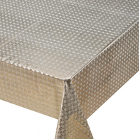 Nappe roulée moderne en plastique imperméable et réutilisable, motif feuilles dorées imprimées, largeur 54 pouces, pour mariages et fêtes