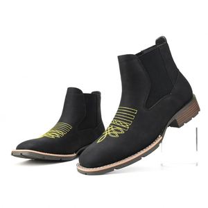 2026 Men's Luxury Leather Chelsea <b>Boots</b> Square Toe Comfortable Durable Stylish Men Cowboys Versatile Shoes for Formal Occasions - Product Image 4