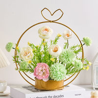 Décoration florale artificielle en soie moderne de haute qualité pour table de salon et utilisation en mariage