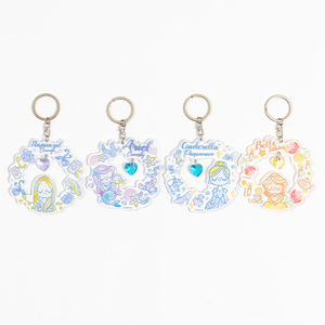 Adorno personalizado amigos regalos acrílico encantos colgante lindo llavero Venta caliente moda UV impresión $1 Color contactos 8,3*8,3 - Product Image 1