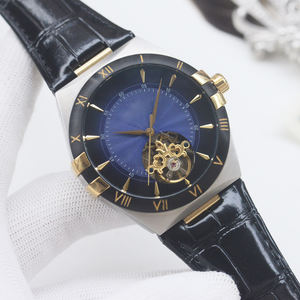 Reloj de Hombre de Primera Calidad, Modelo L, de Acero Inoxidable 316, con Correa de Cuero, Movimiento Mecánico Automático - Product Image 5