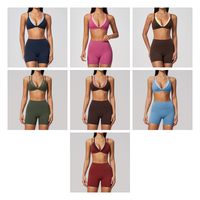 GH Ensemble deux pièces de vêtements de sport personnalisés pour femmes, pantalon de yoga à jambe large et taille haute, extensible, pour le fitness et la détente, fournisseur