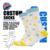 Chaussettes personnalisées de haute qualité en coton jacquard pour femmes, chaussettes habillées colorées, chaussettes amusantes et originales pour hommes