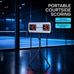 Marcador Digital para Pista de Pádel y Tenis con Control Remoto Inalámbrico y Soporte de Trípode - Product Image 1