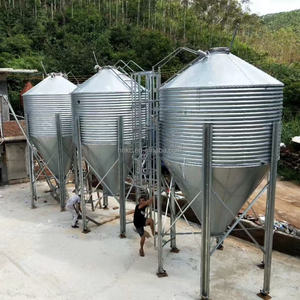Silo de stockage d'aliments pour animaux 10 tonnes 20 tonnes 50 tonnes, silo à fond trémie galvanisé pour l'élevage de volailles, de porcs, les fermes et les lignes de production de moulin à aliments - Product Image 6