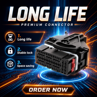 2050036-4 Connecteur Volkswagen 64 broches en cuivre, boîtier femelle en matériau informatique avec câble de 10 cm 648-0.6