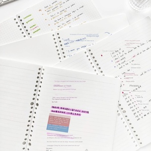Primo prodotto B5 taccuino <span class=keywords><strong>a</strong></span> fogli mobili per studenti inglesi doppia linea orizzontale griglia A3 carta per la sostituzione della stagione di apertura - Product Image 5
