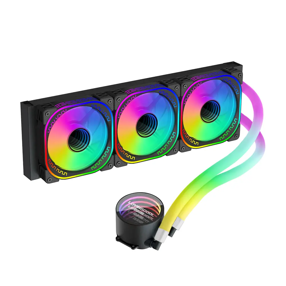 RGB AIO Liquid CPU คูลเลอร์ 360 มม.หม้อน้ํา 12V อินเทอร์เฟซ 3Pin CE ได้รับการรับรองพัดลมระบายความร้อนสําหรับระบบคอมพิวเตอร์