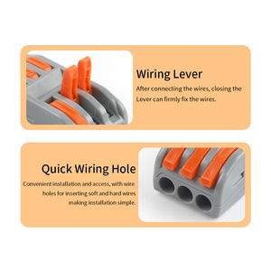 DIY GO Mini Compacte Push-in Draadconnector Topkwaliteit Snelle Schroefloze Hendel Kabelconnectoren Klemmenblok 3P PCT-223 - Product Image 4