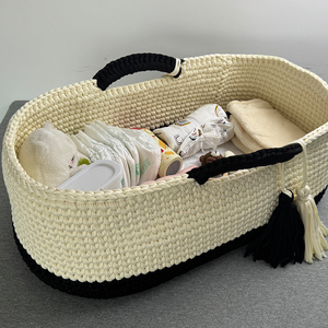 Cesta de algodón con cuerda <span class=keywords><strong>para</strong></span> cambiar pañales, regalo personalizado <span class=keywords><strong>para</strong></span> recién <span class=keywords><strong>nacido</strong></span> - Product Image 2