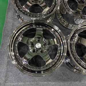 Nouvelles jantes forgées JDM 5x114.<span class=keywords><strong>3</strong></span> triple chrome 2/<span class=keywords><strong>3</strong></span> pièces de 18-19 pouces, Deep Dish Meister S1 pour A90 pour Z Skyline R34 25mm - Product Image 2