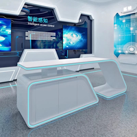 Étagère cubique multi-niveaux, présentoir robuste, anti-UV, écologique, finition acrylique vernie durable, éclairage LED